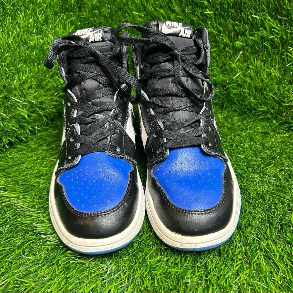 Air Jordan 1 Retro High OG Royal Toe 555088-041 Mens 5.5 Black‎ White Blue
